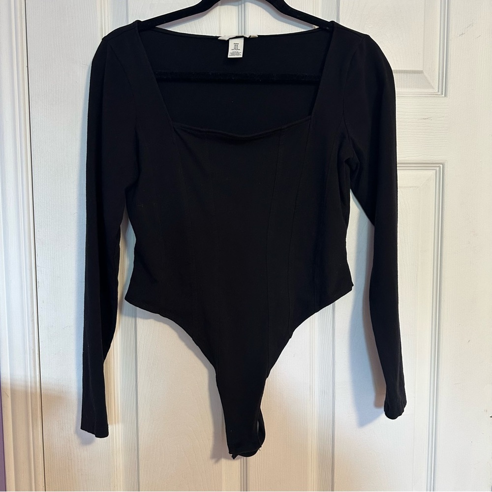 H&M - Black Longsleeve Bodysuit